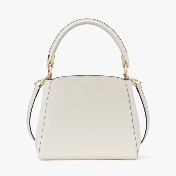 Kate Spade Phoebe Embroidered Straw Top Handle Satchel, Meringue Multi - Picture 5 of 5